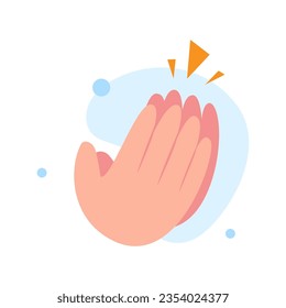 applause gesture concept illustration flat design vector eps10. simple graphic element for icon, empty state ui, infographic