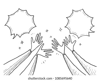 Applause hand draw
