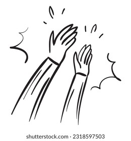 Applause hand draw. Vector illustration.