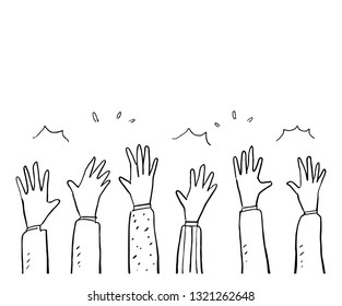 Applause hand drawn
