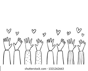 Applause hand drawn