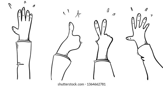 applause hand drawn doodle sketch vector