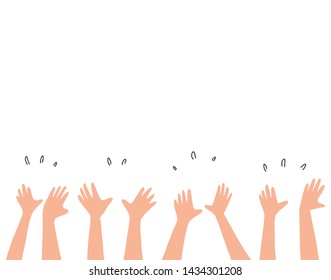 applause hand drawn white background