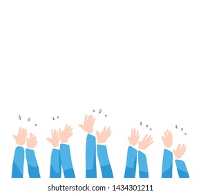 applause hand drawn white background