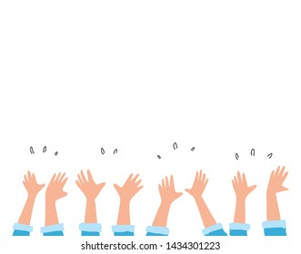applause hand drawn white background
