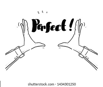 applause hand drawn white background
