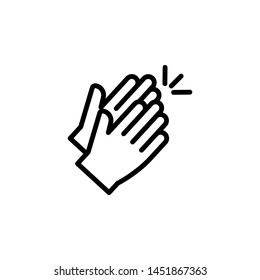 Applause hand gesture outline icon. Element of hand gesture illustration icon. signs, symbols can be used for web, logo, mobile app, UI, UX