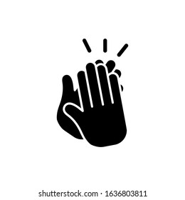 Applause icon, clap hand gesture template illustration.