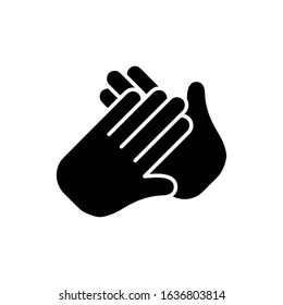 Applause icon, clap hand gesture template illustration.