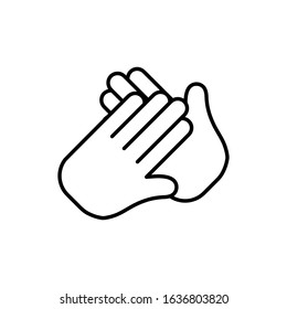 Applause icon, clap hand gesture template illustration.