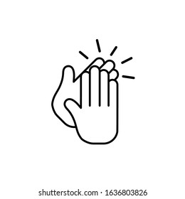 Applause icon, clap hand gesture template illustration.