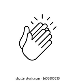 Applause icon, clap hand gesture template illustration.