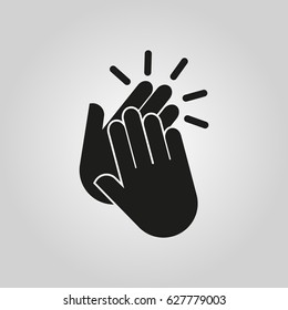 Applause icon. Clap, plaudits, standing ovation symbol. Flat design. Stock - Vector illustration