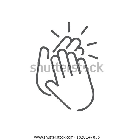 Applause icon. Clap, plaudits, standing ovation symbol. Flat design. Stock - Vector illustration eps 10