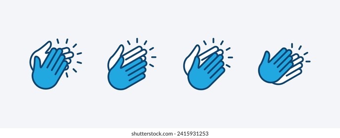 Applause icon. Clapping audience thin line icon. Clap, plaudits, bravo, congrats, and standing ovation icons symbol. Vector illustration