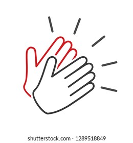 Applause icon, clapping hands, show concept – stock vector