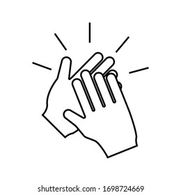 Applause icon, hand gesture template