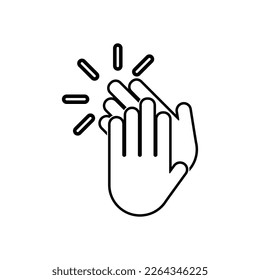 icono de aplauso, vector de mano, ilustración de aplausos