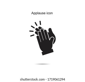  Icono de aplauso ideas diseño ilustración vectorial gráfico en segundo plano