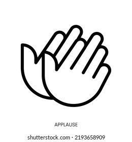 applause icon. Line Art Style Design Isolated On White Background