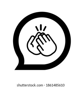 applause icon on white background