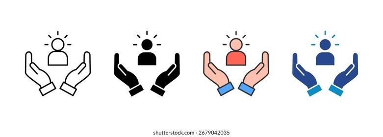 Ícone de Aplausos Definir Coleção de Vários Estilos
