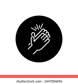 Applause icon vector, clapping symbol. Simple, flat design for web or mobile app
