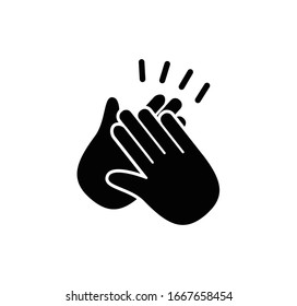 Ilustración del logotipo vectorial del icono de aplauso