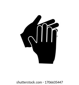 Applause icon vector on white background