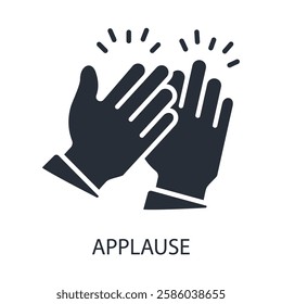 Applause icon. vector.Editable stroke.linear style sign for use web design,logo.Symbol illustration.