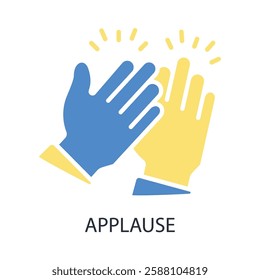 Applause icon. vector.Editable stroke.linear style sign for use web design,logo.Symbol illustration.