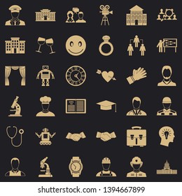 Applause icons set. Simple style of 36 applause vector icons for web for any design