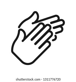 applause. minimal thin line web icon. simple vector illustration outline. concept for infographic website or app.