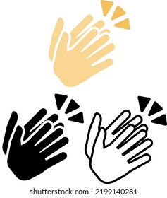 Applause simple and cute illustration set