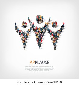 applause symbol people crowd