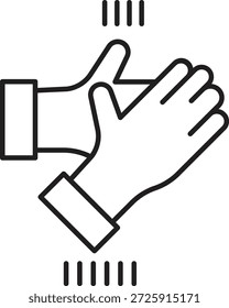 Aplausos Vector Line Icon Design
