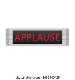El mensaje de la tarjeta de advertencia de aplauso está encendido