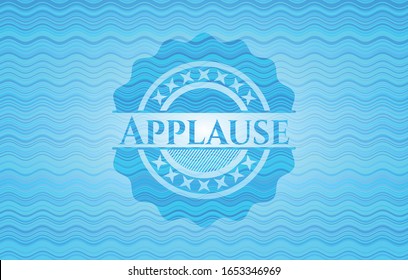 Applause water wave badge background. Vector Illustration. Detailed.
