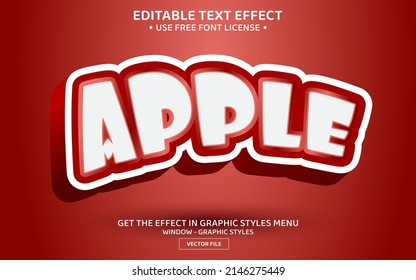 Apple 3D editable text effect template