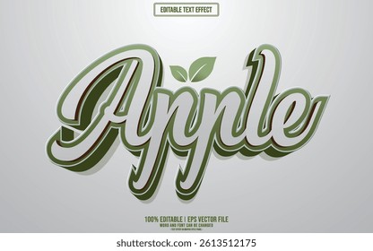 Apple 3D editable text effect
