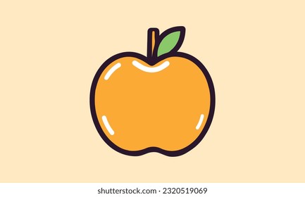 Plantilla de icono del logotipo Apple 3d
