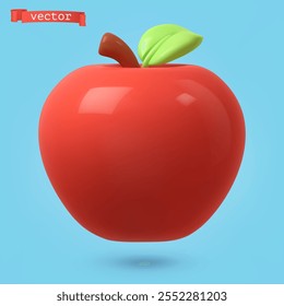 Apple 3d render vector icon