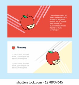 Apple abstract corporate business banner template, horizontal advertising business banner.