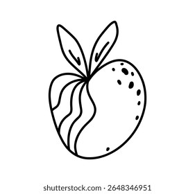 Apple. Abstract shaped fruit. Vector