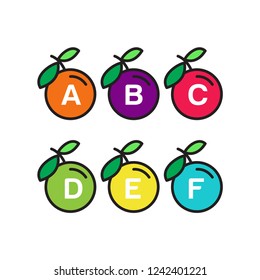 Apple Alphabet Templete