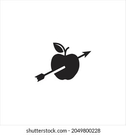 apple arrow template in black color