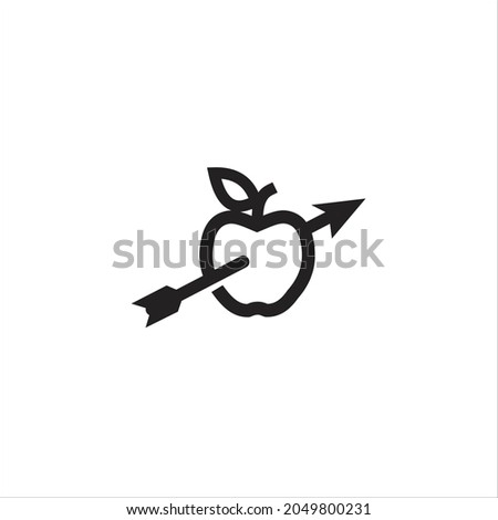 apple arrow template in black color