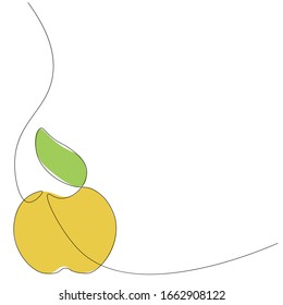 Apple autumn backgroun dvector illustration