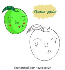 Apple / Baby learning / cartoon apple