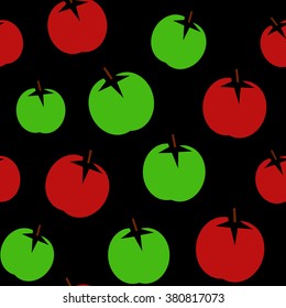 Apple back pattern seamless black